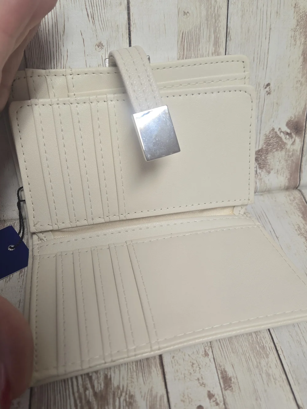 APT. 9 Abbey Indexer RFID Blocking Wallet Bone Cream NWT Safe Keeper - Picture 6 of 13